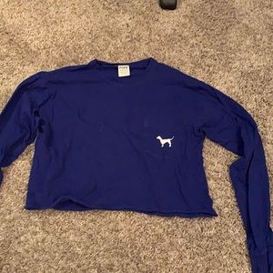 Cropped PINK long sleeve tee